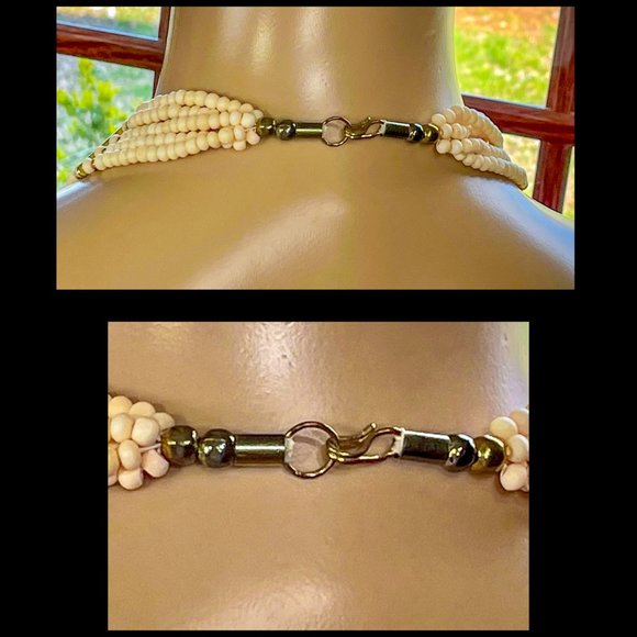 ▪️VTG▪️1980's 1990's Lot of 4 Multi-Style Boho Beaded Statement Necklaces - Picture 5 of 14